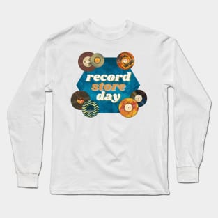 Record store day, vinyl retro design Long Sleeve T-Shirt